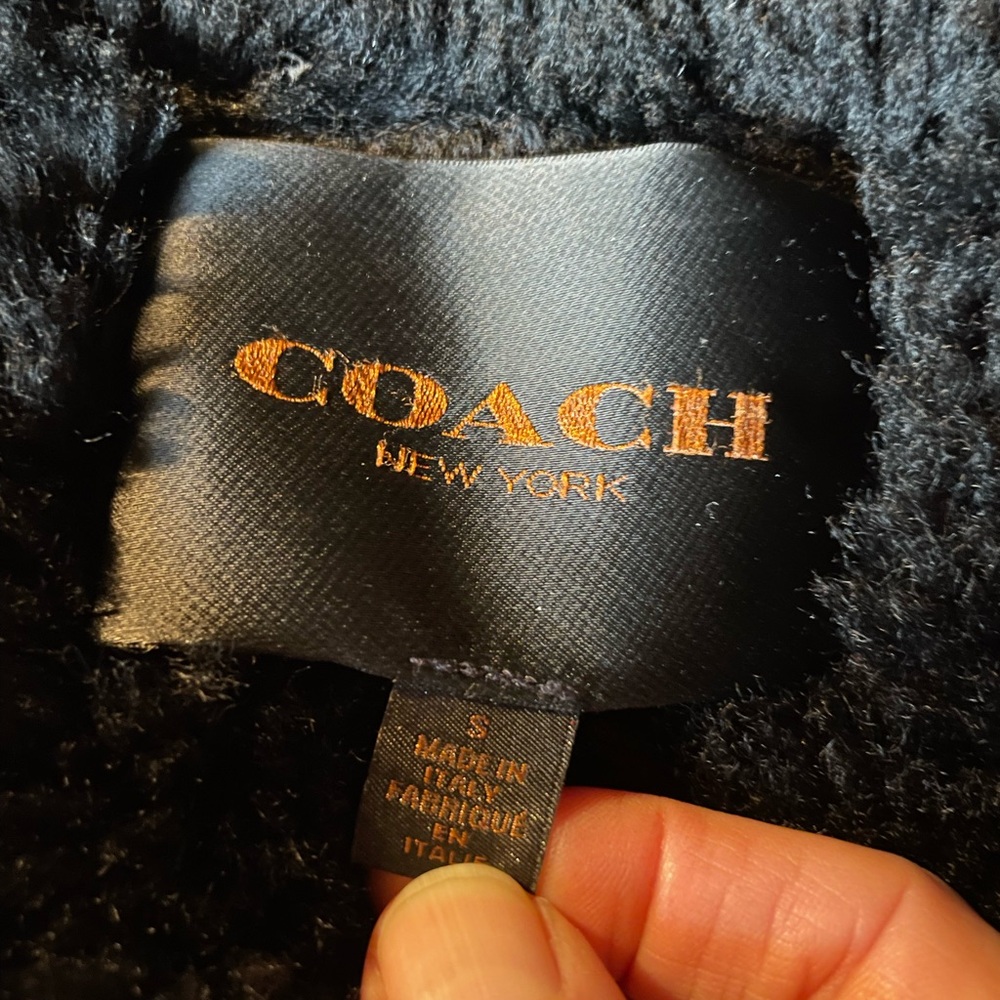 Coach Shearling Duffle Coat Jacket with Wooden Toggles and Ridiculous Hood! - Picture 3 of 16